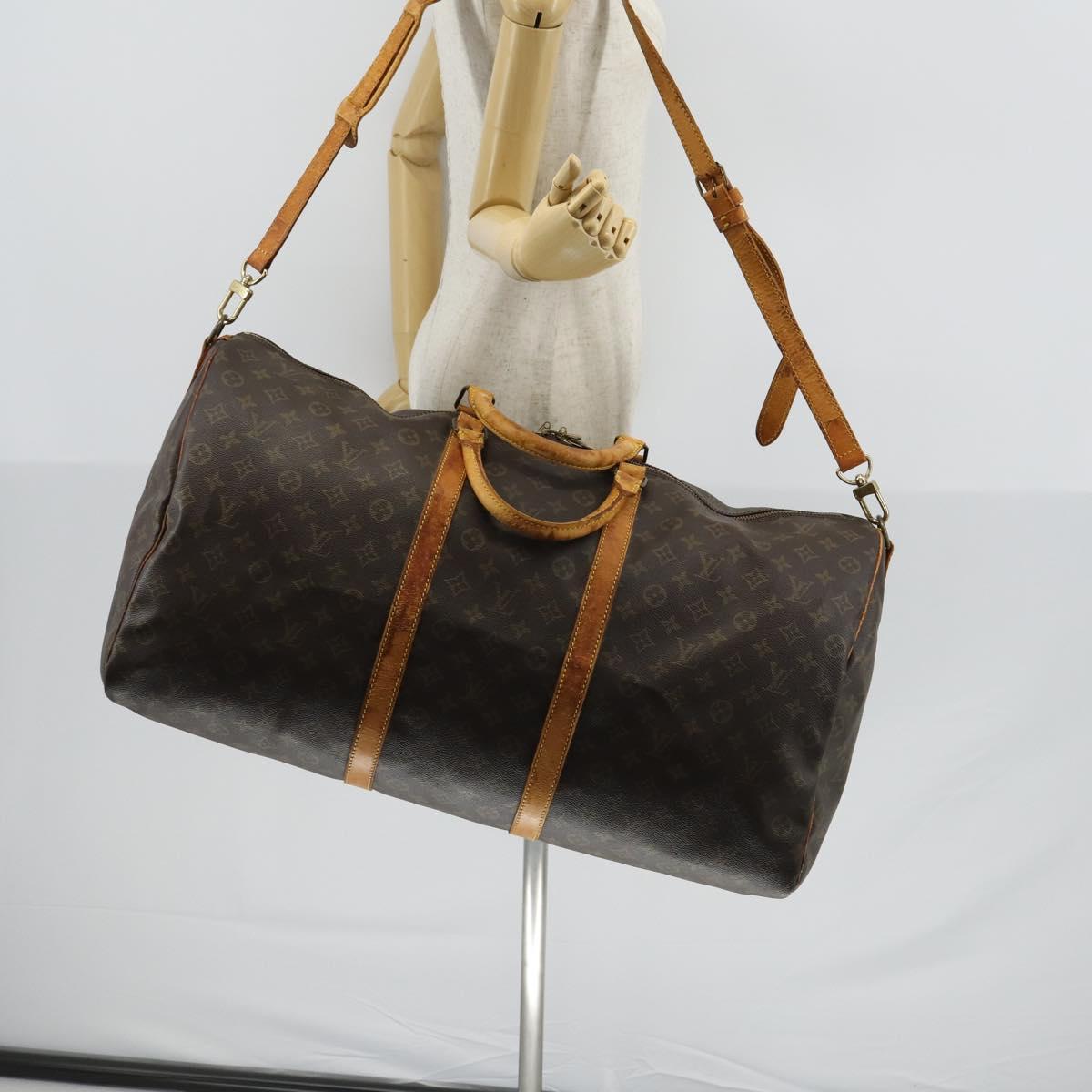 LOUIS VUITTON Monogram Keepall Bandouliere 60 Boston Bag M41412 LV Auth 147453
