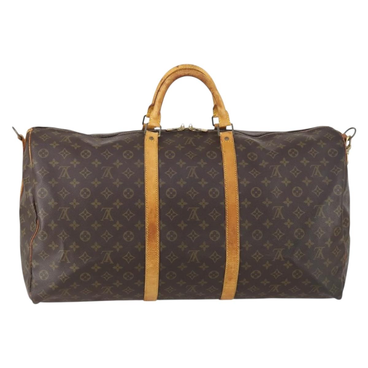 LOUIS VUITTON Monogram Keepall Bandouliere 60 Boston Bag M41412 LV Auth 147453