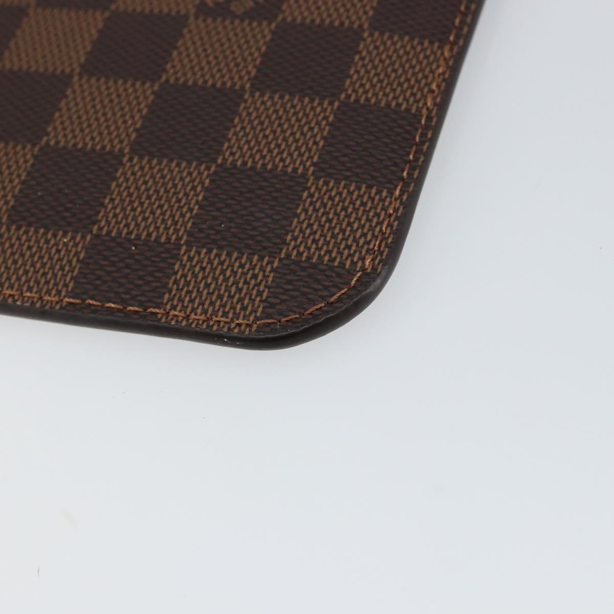 LOUIS VUITTON Damier Ebene Neverfull MM Pouch Accessory Pouch LV Auth 147456