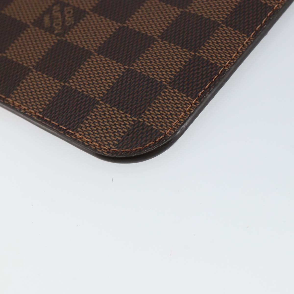 LOUIS VUITTON Damier Ebene Neverfull MM Pouch Accessory Pouch LV Auth 147456