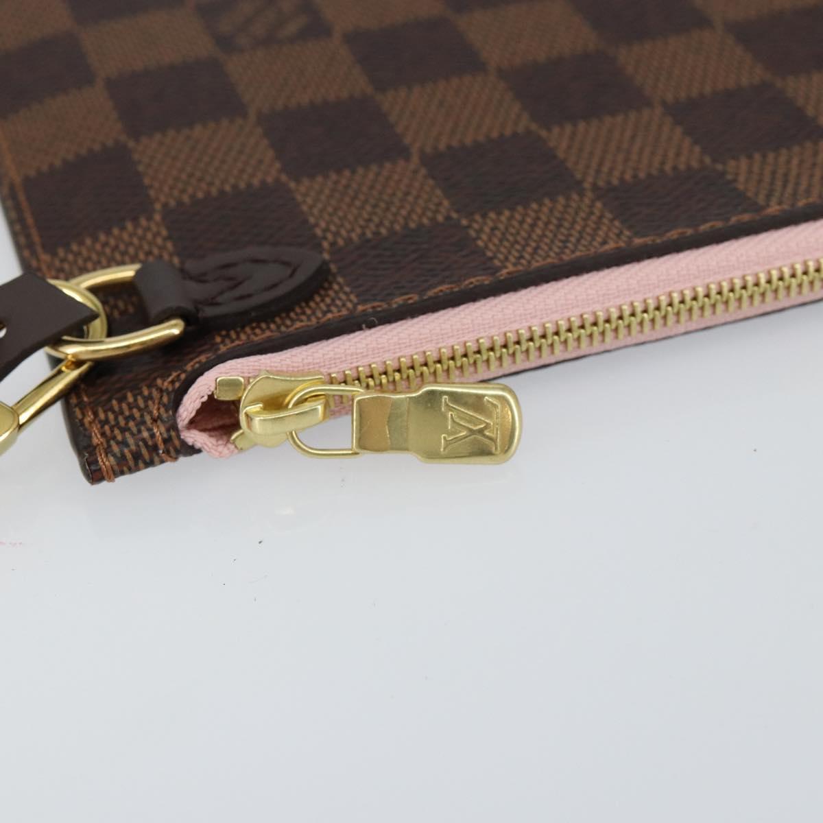LOUIS VUITTON Damier Ebene Neverfull MM Pouch Accessory Pouch LV Auth 147456