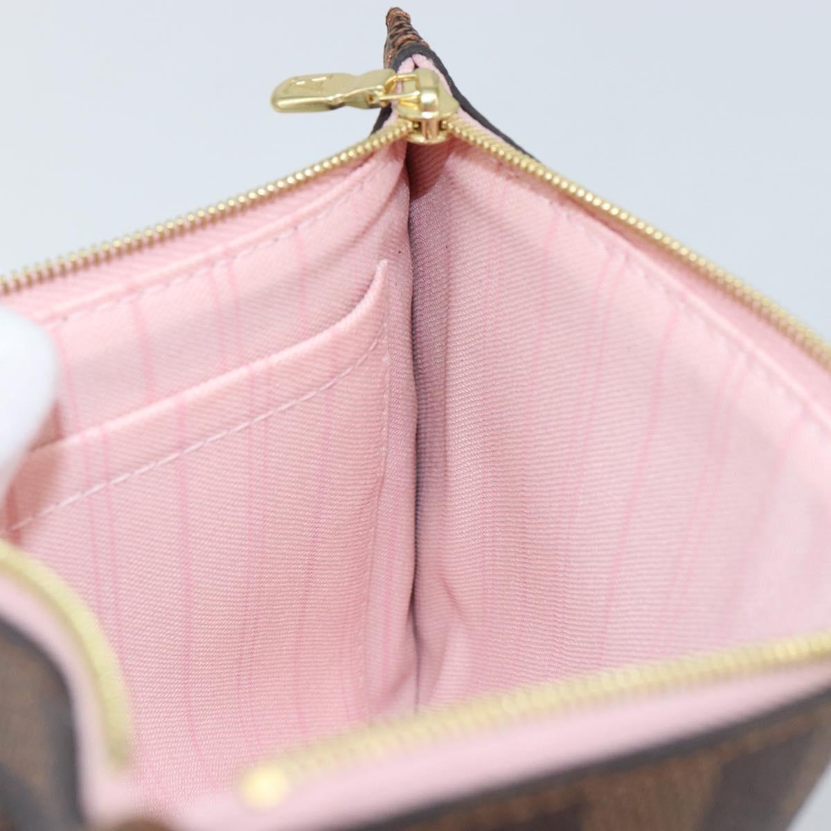 LOUIS VUITTON Damier Ebene Neverfull MM Pouch Accessory Pouch LV Auth 147456