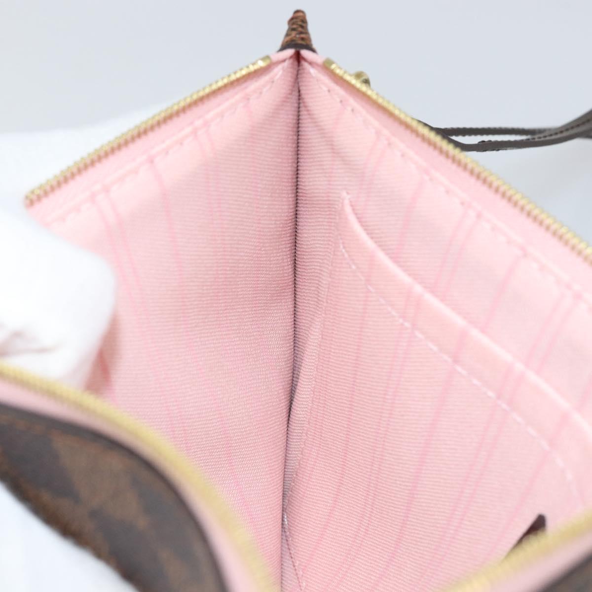 LOUIS VUITTON Damier Ebene Neverfull MM Pouch Accessory Pouch LV Auth 147456