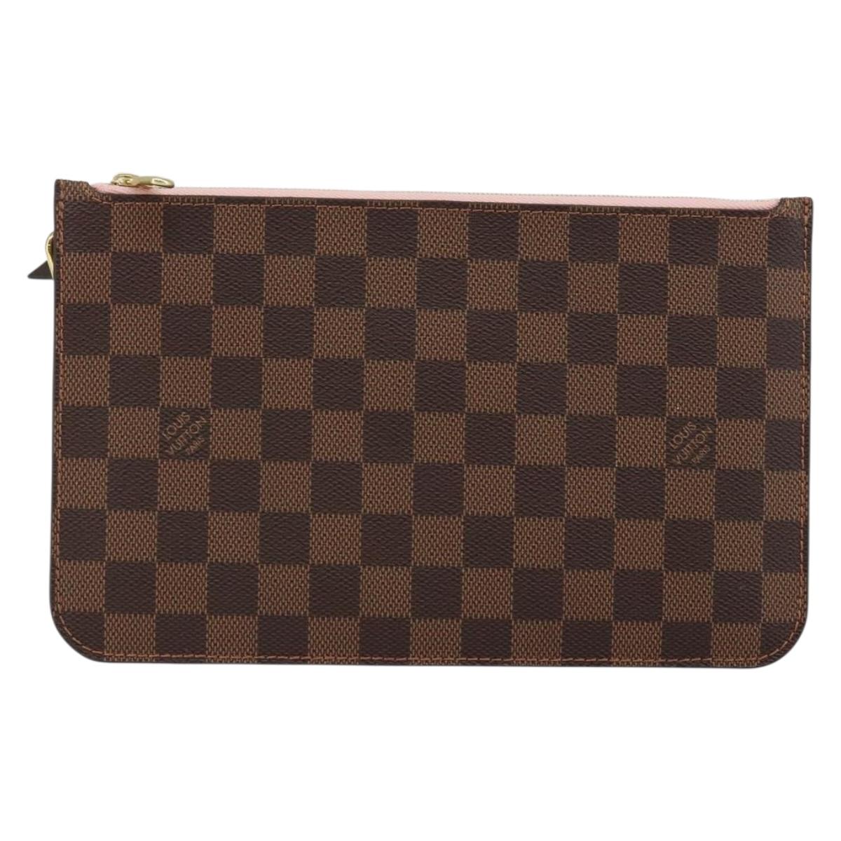 LOUIS VUITTON Damier Ebene Neverfull MM Pouch Accessory Pouch LV Auth 147456
