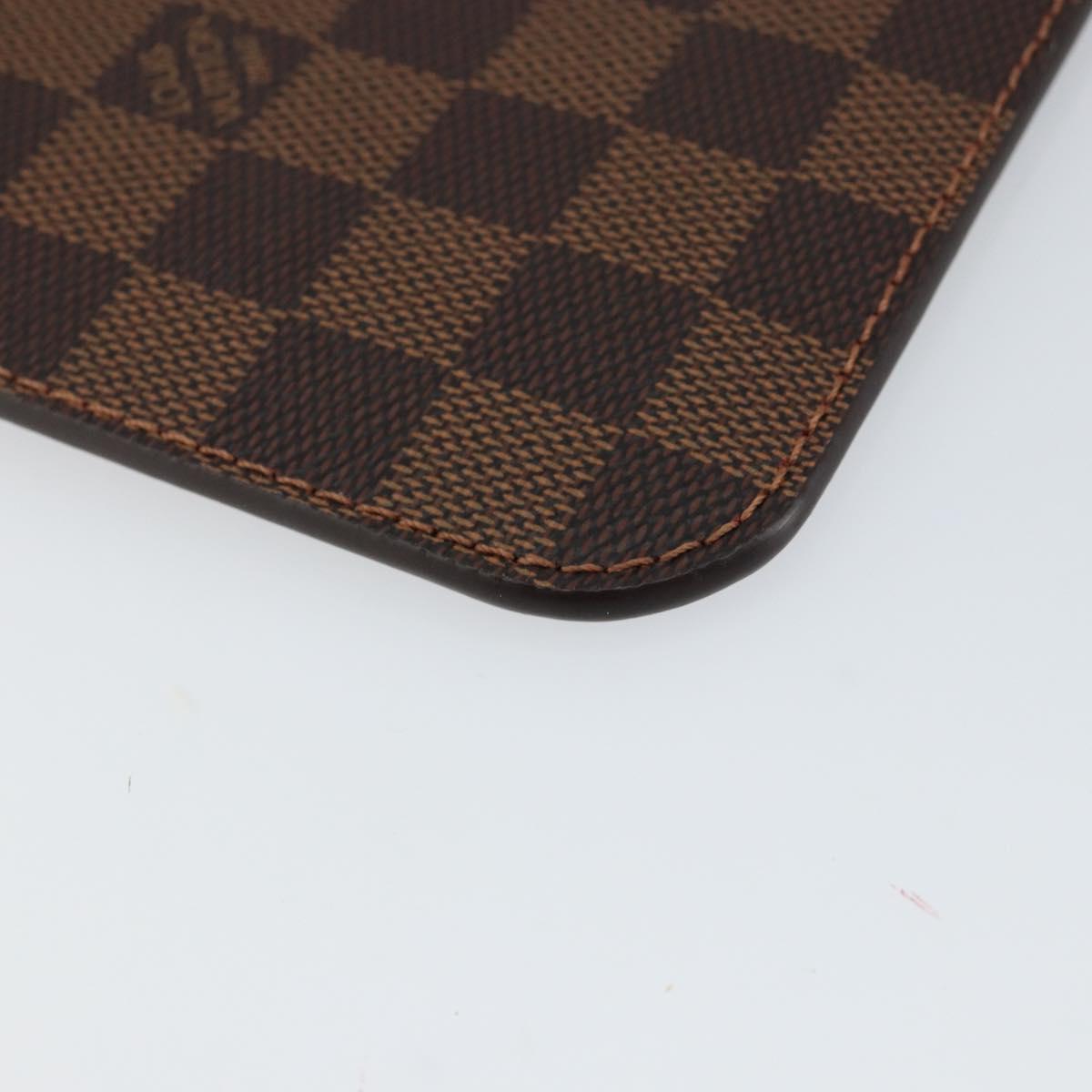 LOUIS VUITTON Damier Ebene Neverfull MM Pouch Accessory Pouch LV Auth 147456