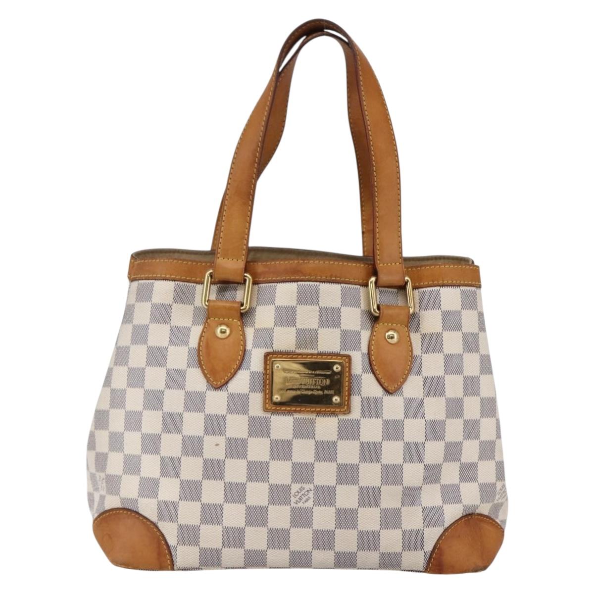 LOUIS VUITTON Damier Azur Hampstead PM Tote Bag N51207 LV Auth 147458