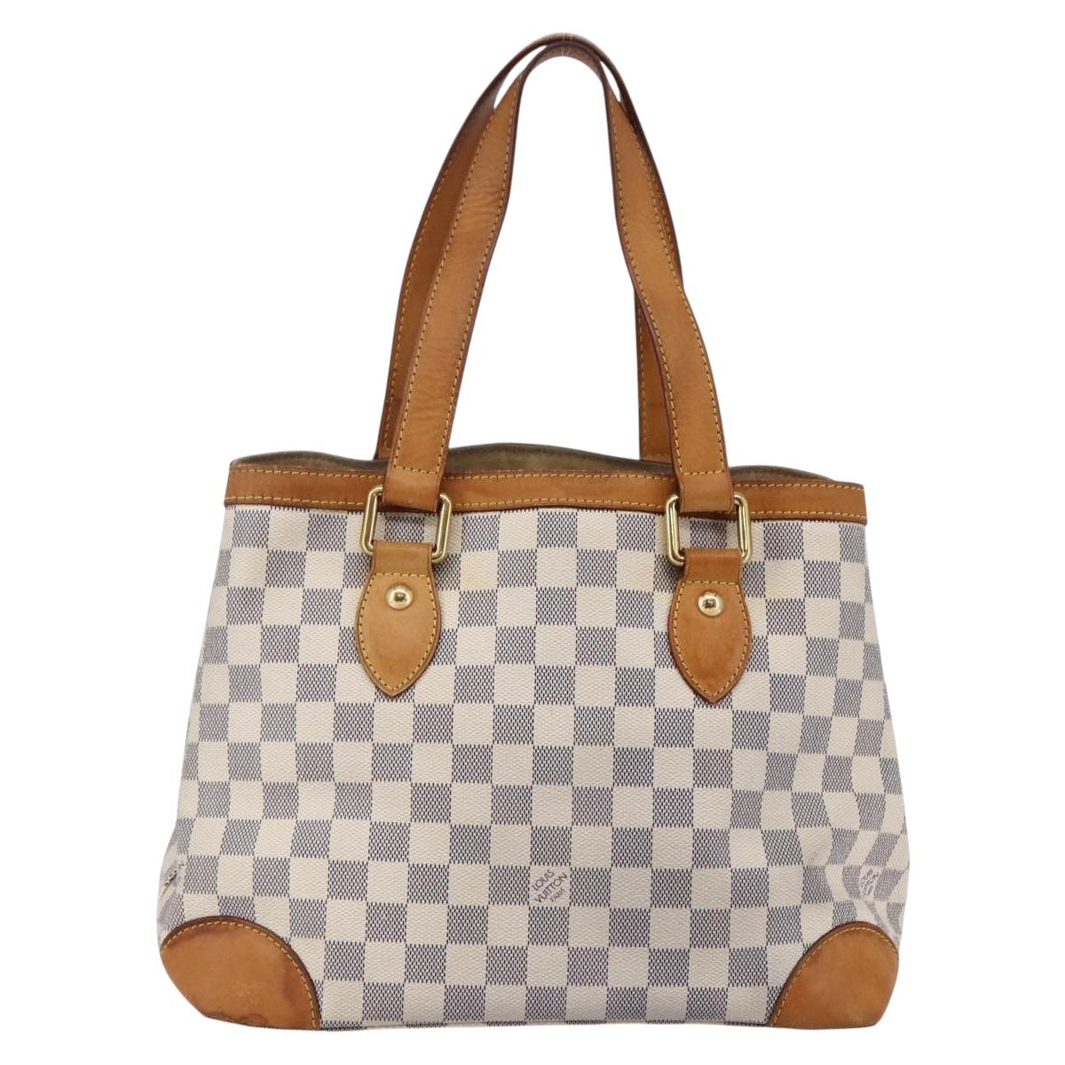 LOUIS VUITTON Damier Azur Hampstead PM Tote Bag N51207 LV Auth 147458