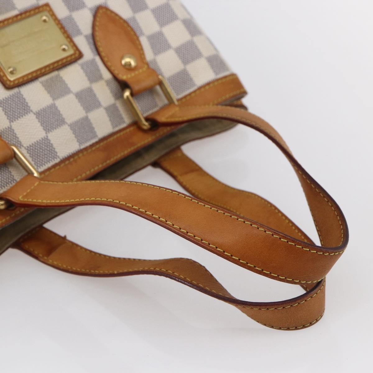 LOUIS VUITTON Damier Azur Hampstead PM Tote Bag N51207 LV Auth 147458