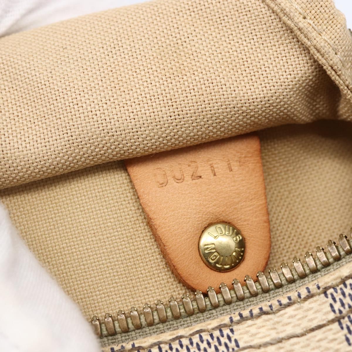 LOUIS VUITTON Damier Azur Speedy Bandouliere 25 Hand Bag N41000 LV Auth 147460