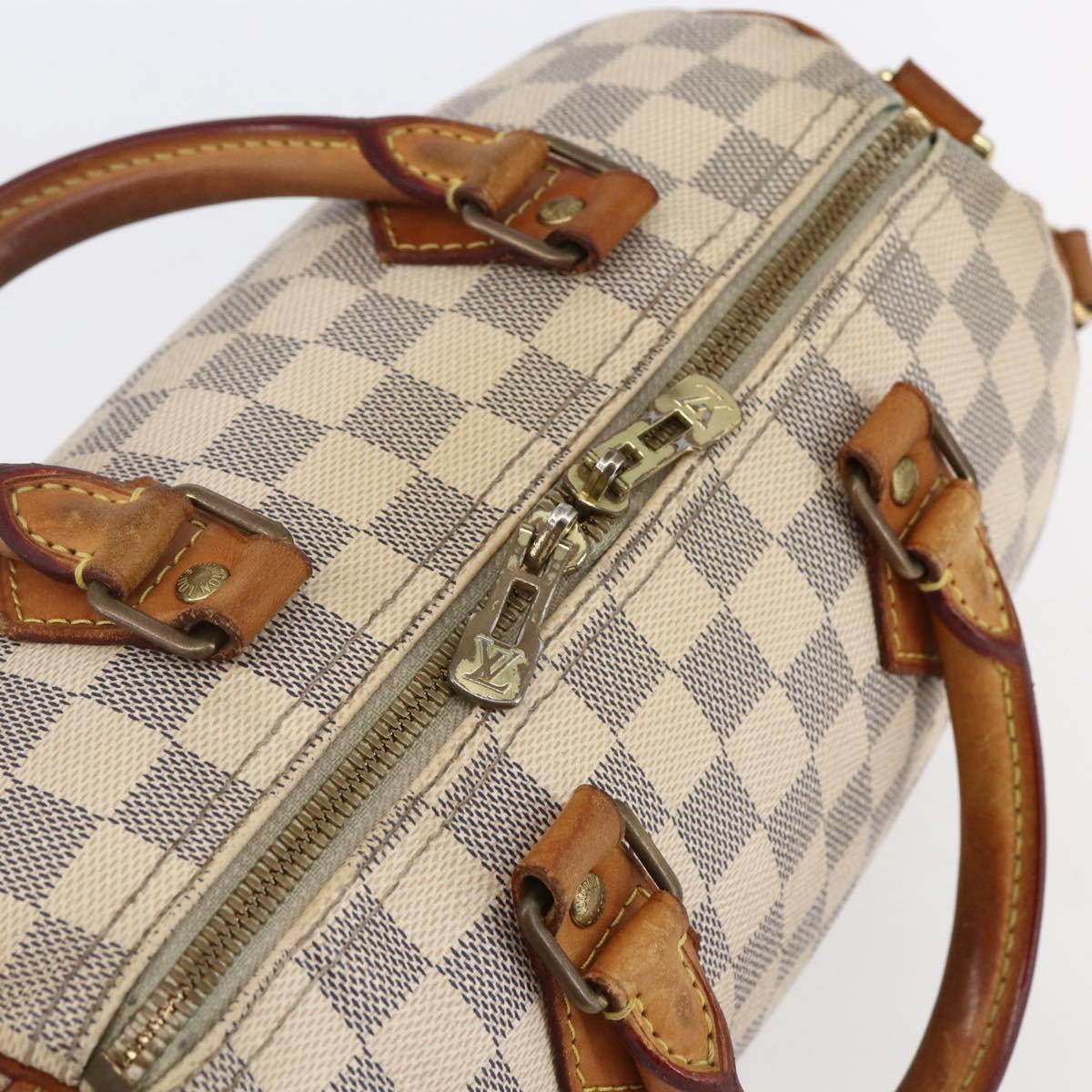LOUIS VUITTON Damier Azur Speedy Bandouliere 25 Hand Bag N41000 LV Auth 147460