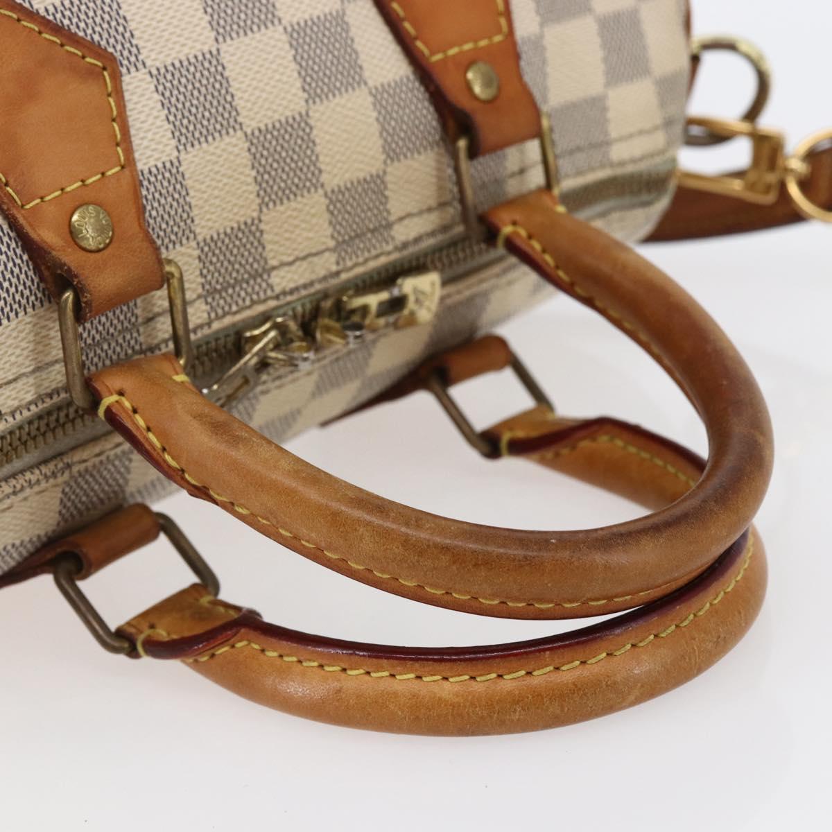 LOUIS VUITTON Damier Azur Speedy Bandouliere 25 Hand Bag N41000 LV Auth 147460