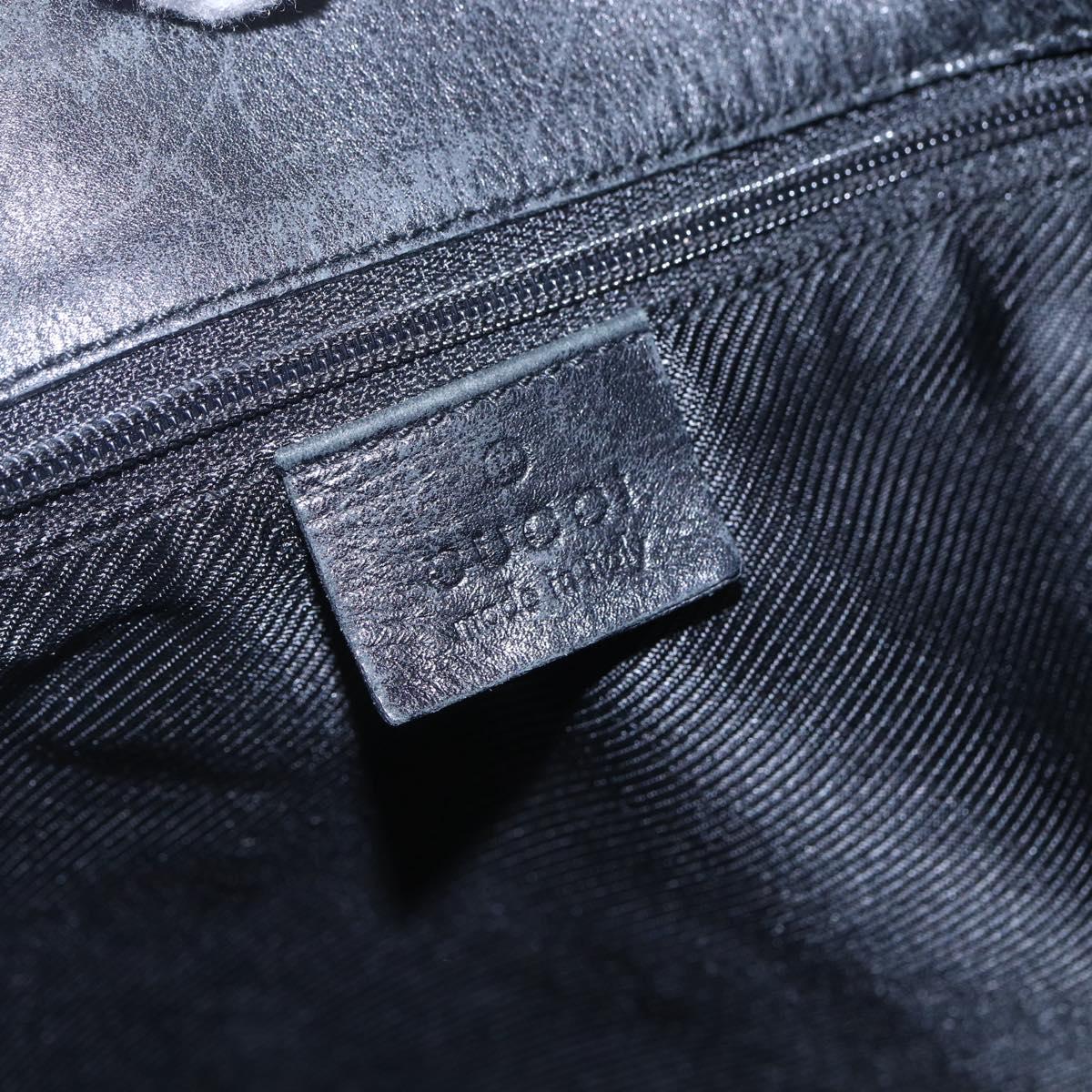 GUCCI GG Canvas Tote Bag Black Silver 31243 Auth 147481