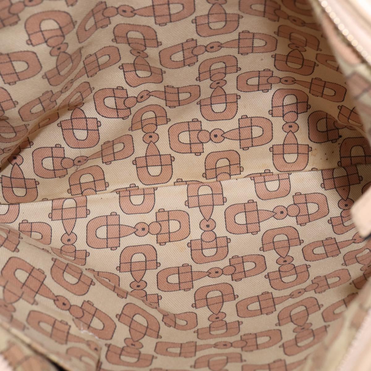 GUCCI GG Canvas Guccissima Abbey Bag Leather Beige Gold 131326 Auth 147484