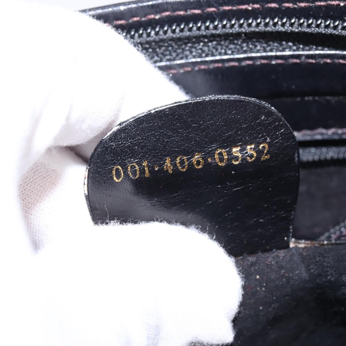 GUCCI Web Sherry Line Bag Leather Black Gold Red 001 406 0552 Auth 147492