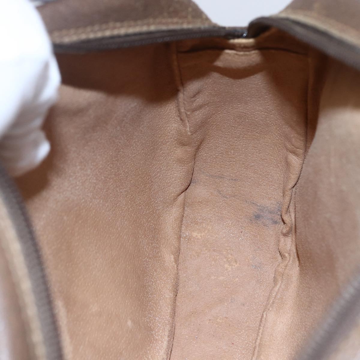 GUCCI GG Supreme Web Sherry Line Clutch Bag PVC Beige Gold 89 01 034 Auth 147495