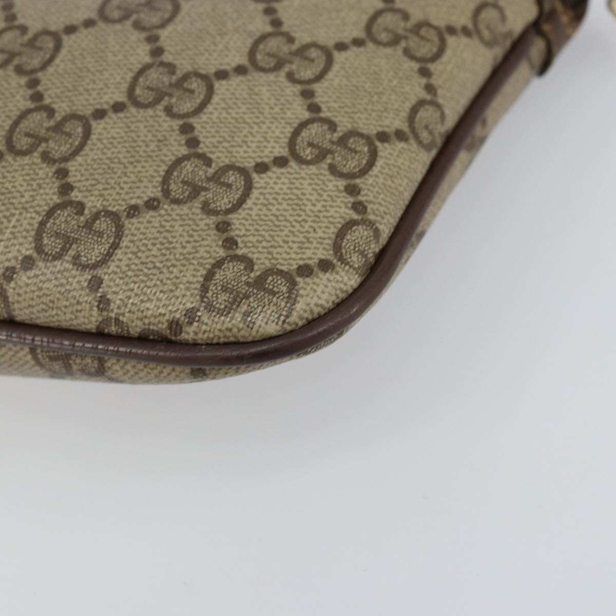 GUCCI GG Supreme Web Sherry Line Bag PVC Beige Gold 904 02 047 Auth 147496