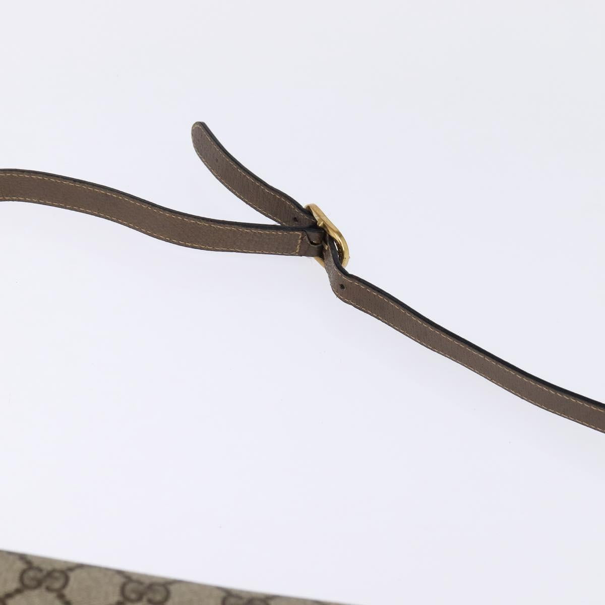 GUCCI GG Supreme Web Sherry Line Shoulder Bag PVC Beige 10 02 051 Auth 147497