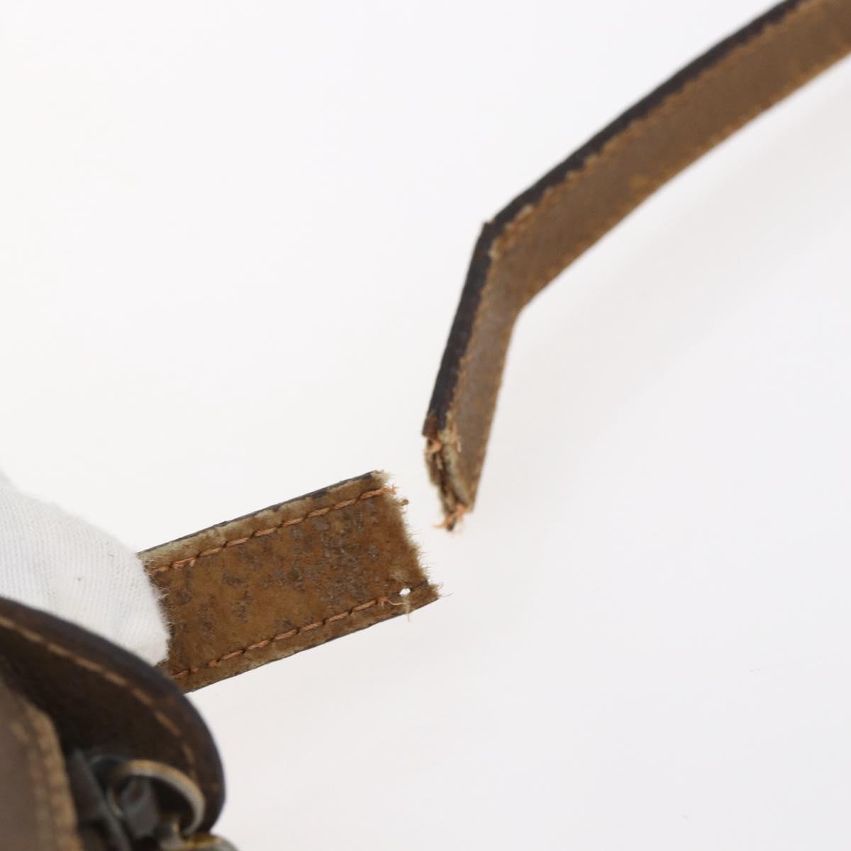 GUCCI GG Supreme Web Sherry Line Bag PVC Beige Gold 89 02 018 Auth 147498