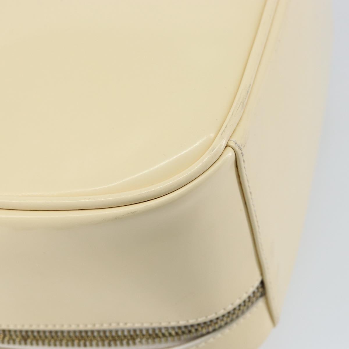 GUCCI Bamboo Hand Bag Enamel 2way Outlet White Gold 000 270 0323 Auth 147500