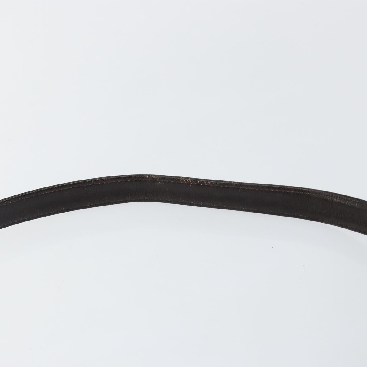 Christian Dior Trotter Canvas Shoulder Bag Brown Gold Auth 147503