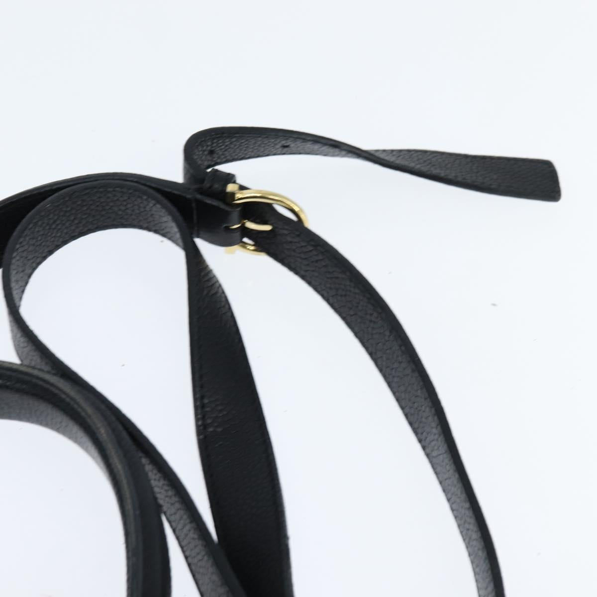 Salvatore Ferragamo Gancini Sophia Hand Bag Leather 2way Black Gold Auth 147516