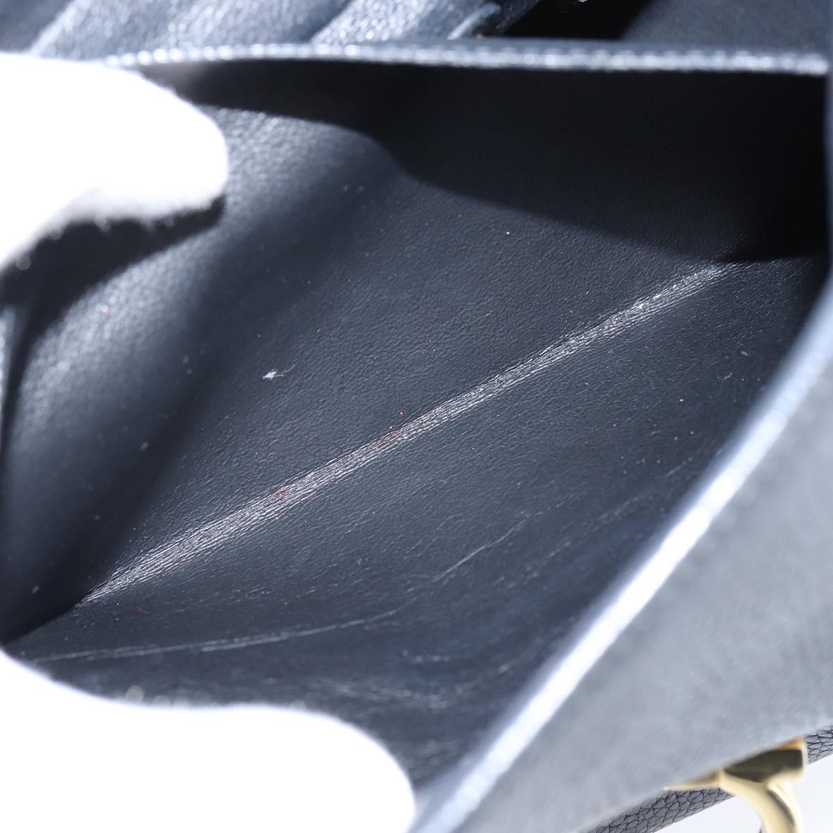 Salvatore Ferragamo Gancini Sophia Hand Bag Leather 2way Black Gold Auth 147516