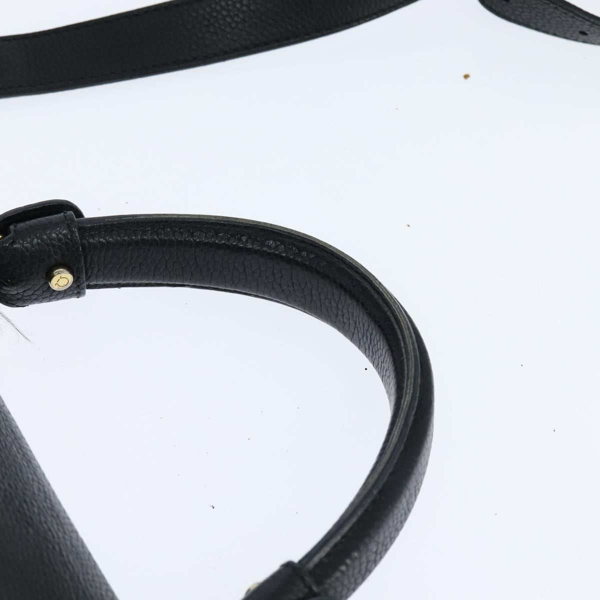 Salvatore Ferragamo Gancini Sophia Hand Bag Leather 2way Black Gold Auth 147516