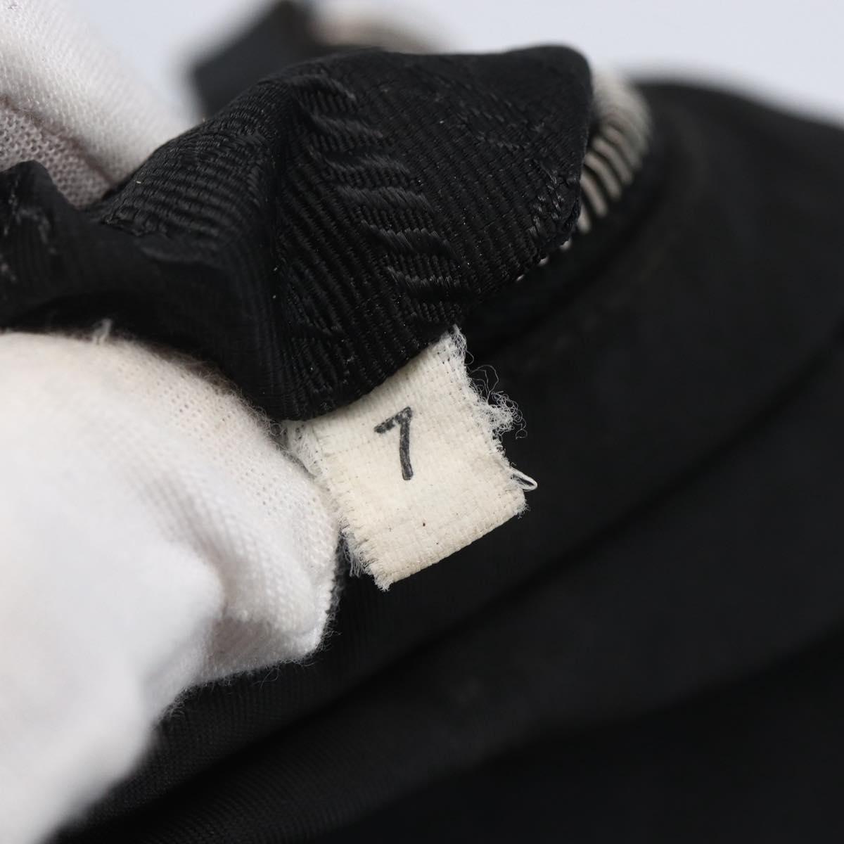 PRADA Shoulder Bag Nylon Leather Beige Silver Auth 147523