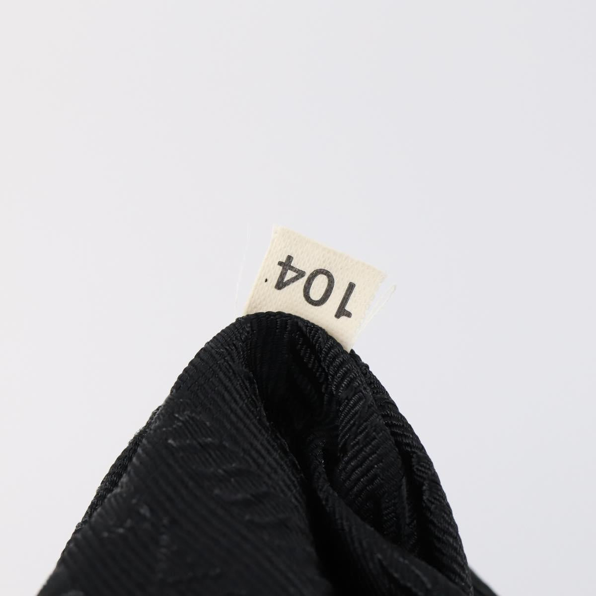 PRADA Shoulder Bag Nylon Black Silver Auth 147531