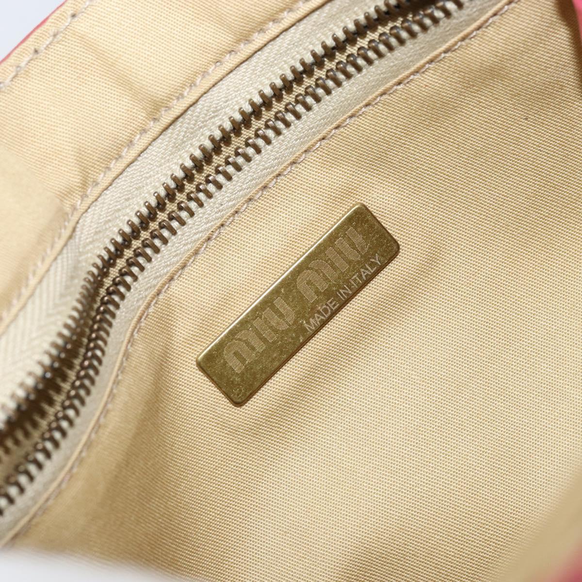 Miu Miu Shoulder Bag Leather Pink Gold Auth 147535