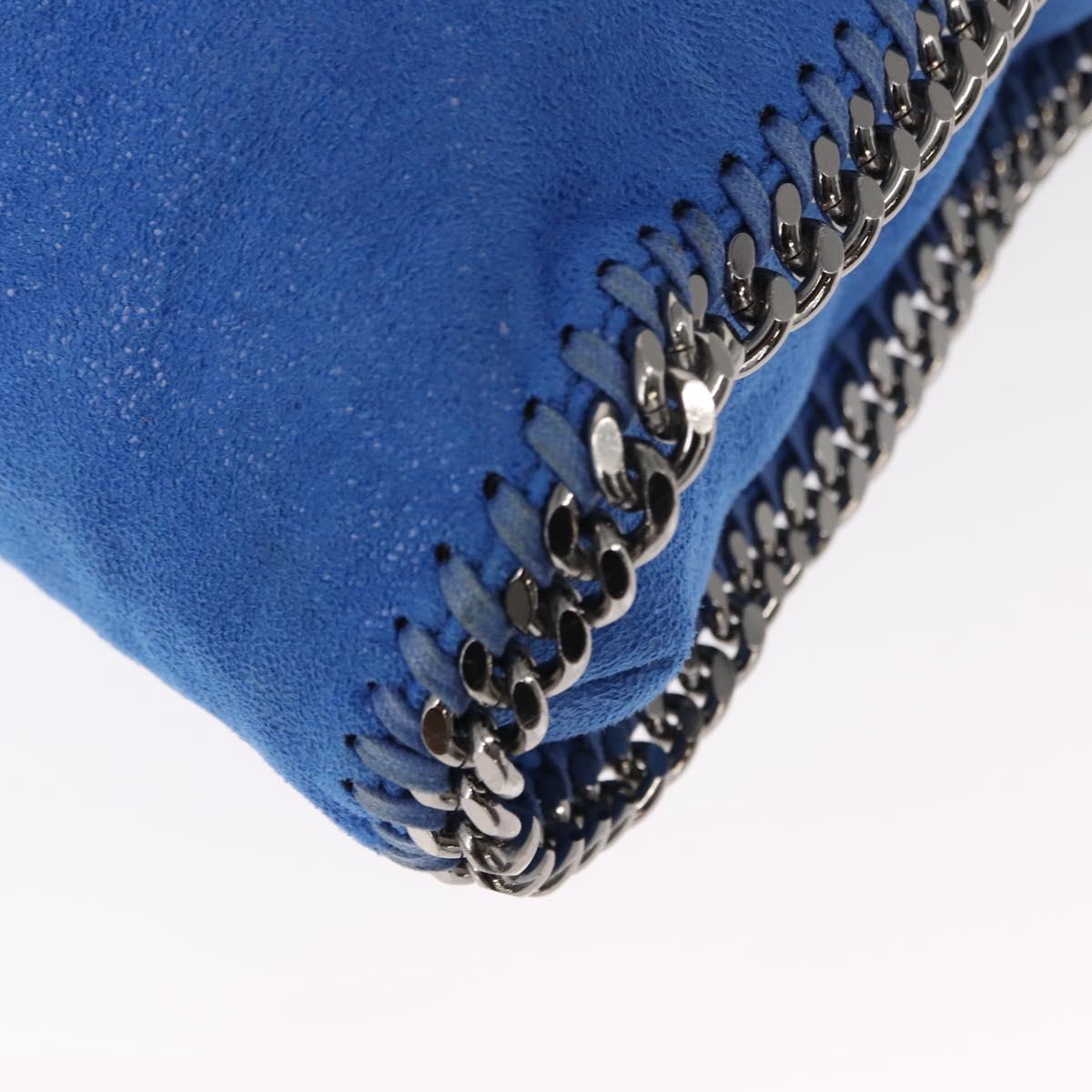 Stella MacCartney Falabella Chain Bag Polyester Blue Silver 261063 Auth 147537