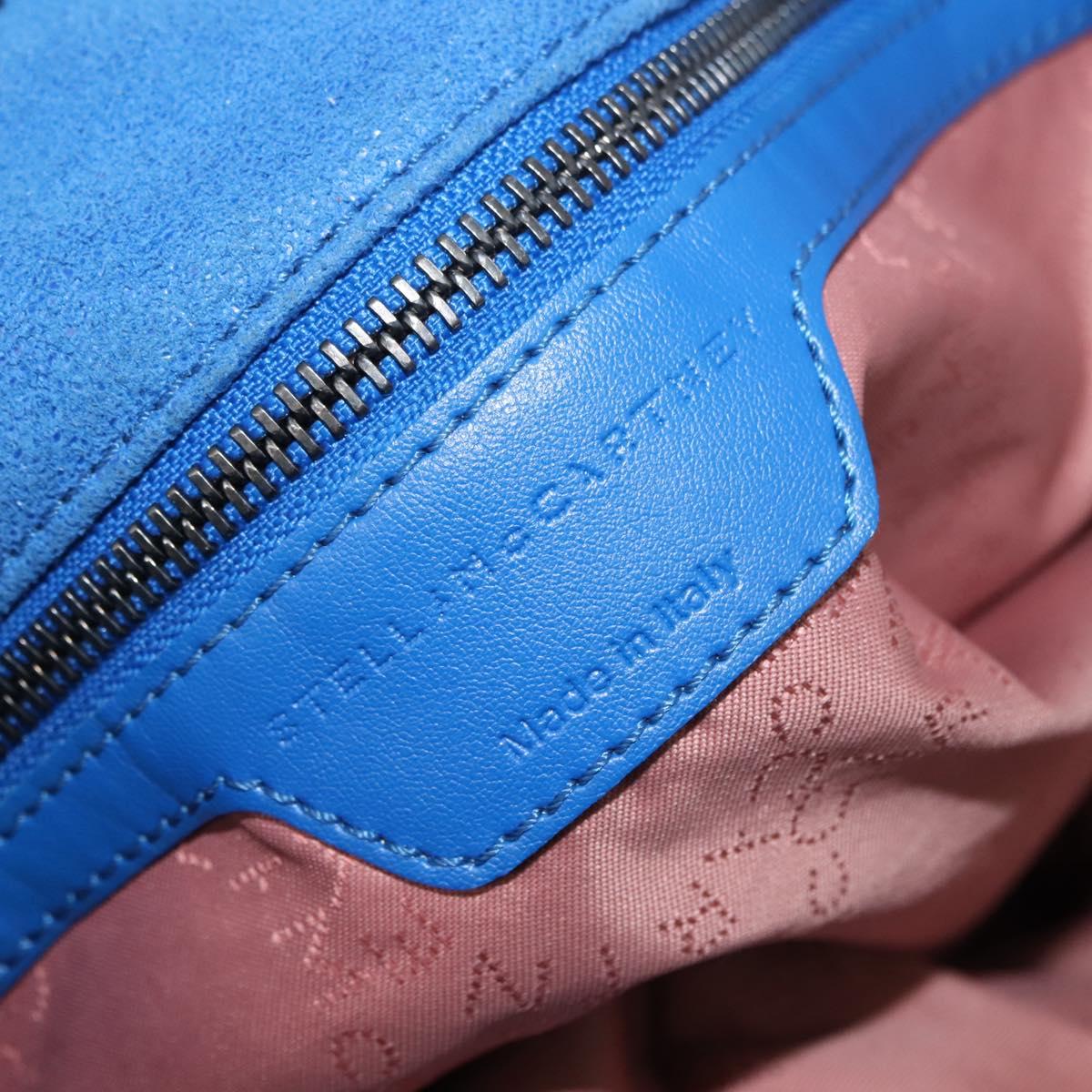 Stella MacCartney Falabella Chain Bag Polyester Blue Silver 261063 Auth 147537