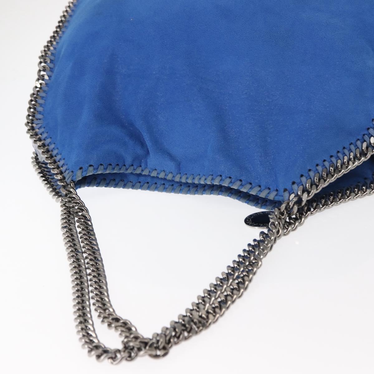 Stella MacCartney Falabella Chain Bag Polyester Blue Silver 261063 Auth 147537
