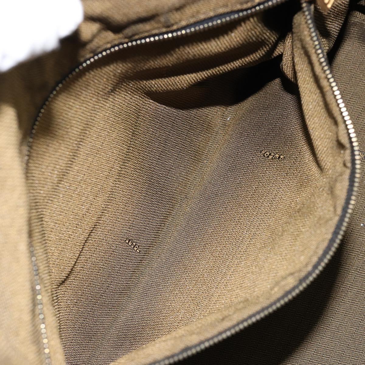 FENDI Zucca Canvas Vanity Bag Black Brown Auth 147539