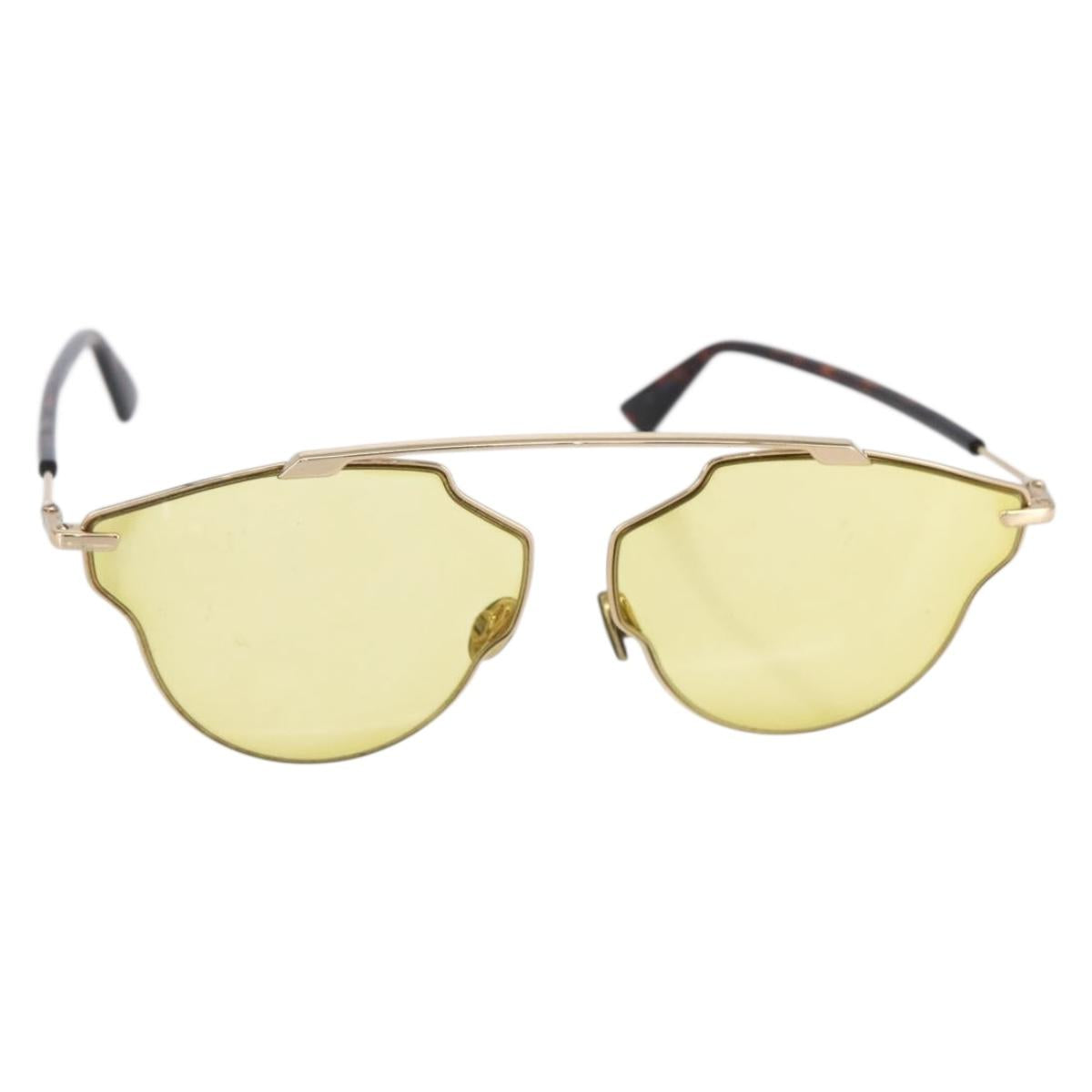 Christian Dior Sunglasses plastic Yellow Auth 147561