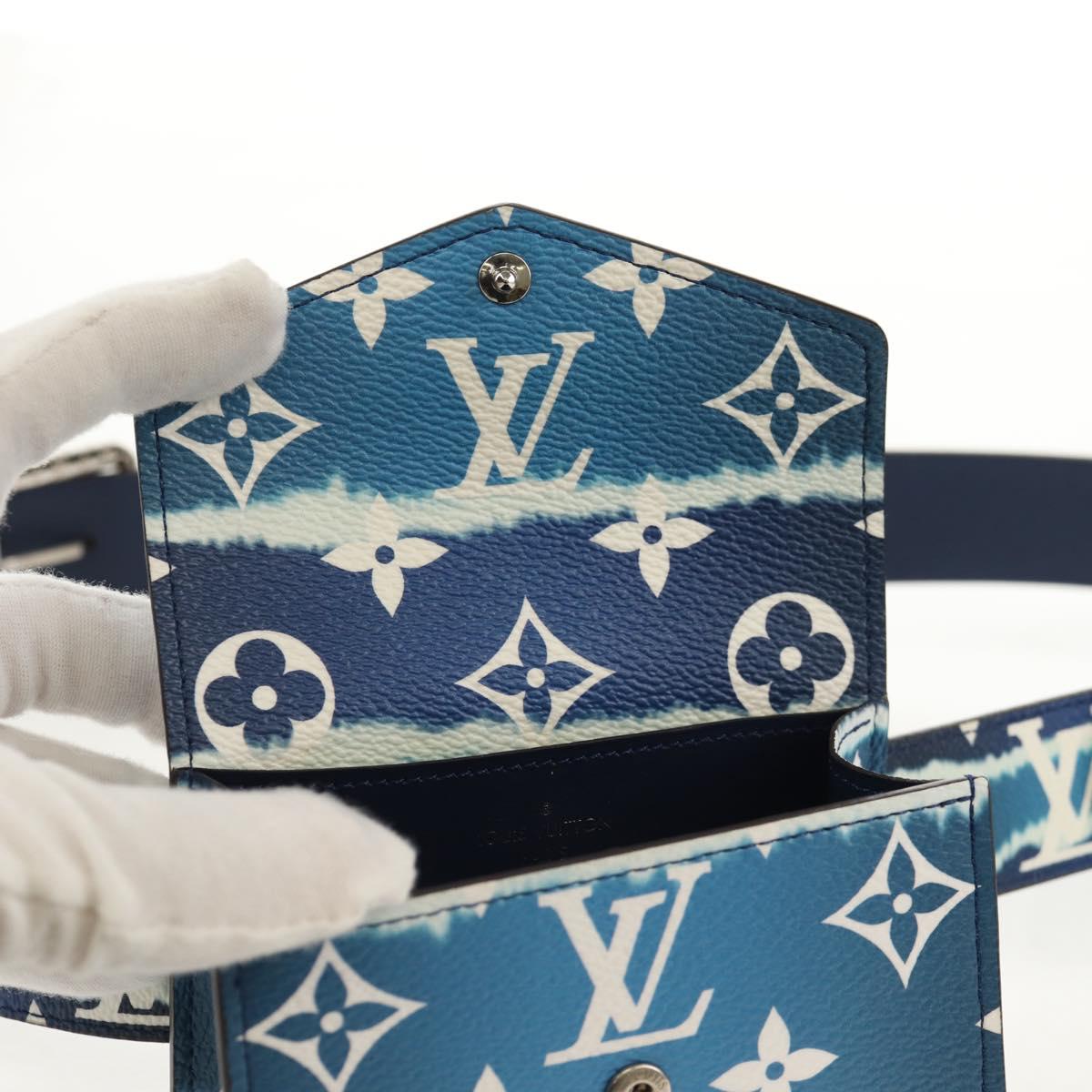 LOUIS VUITTON Monogram Escal Ceinture Belt 37.6"" Blue M0253W LV Auth 147571SM