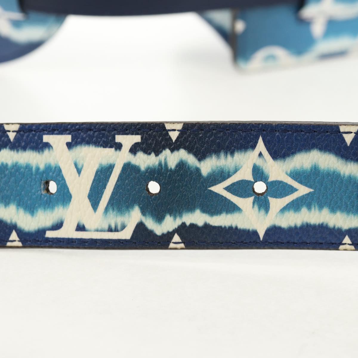 LOUIS VUITTON Monogram Escal Ceinture Belt 37.6"" Blue M0253W LV Auth 147571SM