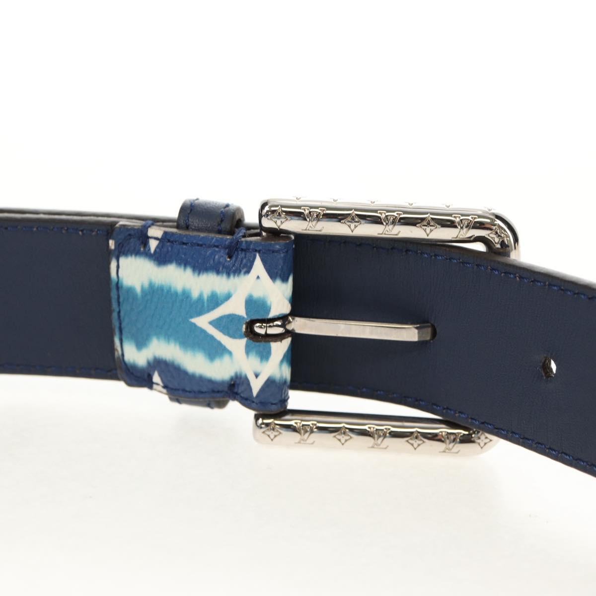 LOUIS VUITTON Monogram Escal Ceinture Belt 37.6"" Blue M0253W LV Auth 147571M