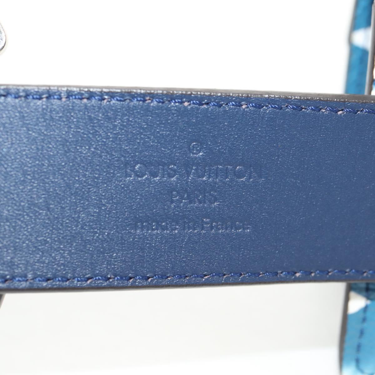 LOUIS VUITTON Monogram Escal Ceinture Belt 37.6"" Blue M0253W LV Auth 147571M