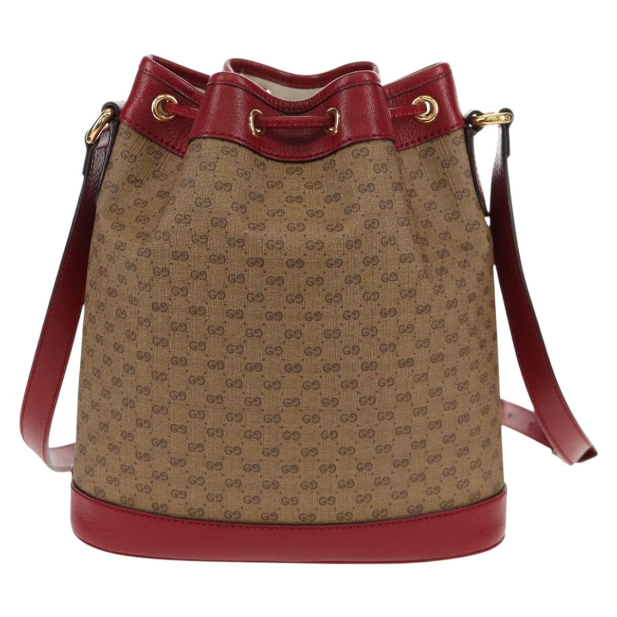 GUCCI Micro GG Supreme Doraemon Collaboration Bag PVC Beige 655597 Auth 147572M