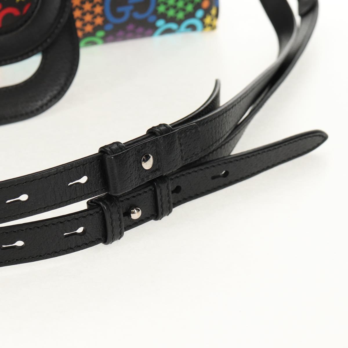 GUCCI GG Psychedelic Boston Bag PVC 2way Multicolor Silver 587866 Auth 147573M