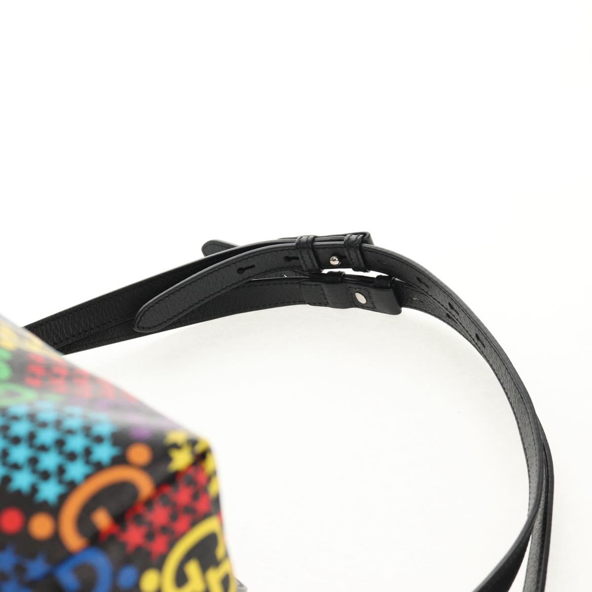 GUCCI GG Psychedelic Boston Bag PVC 2way Multicolor Silver 587866 Auth 147573M
