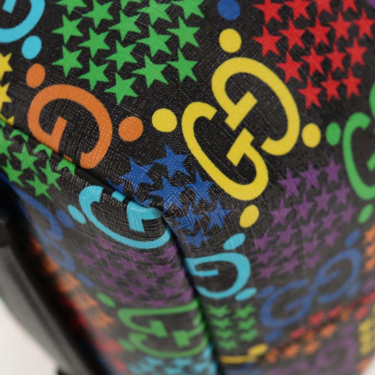 GUCCI GG Psychedelic Boston Bag PVC 2way Multicolor Silver 587866 Auth 147573SAM