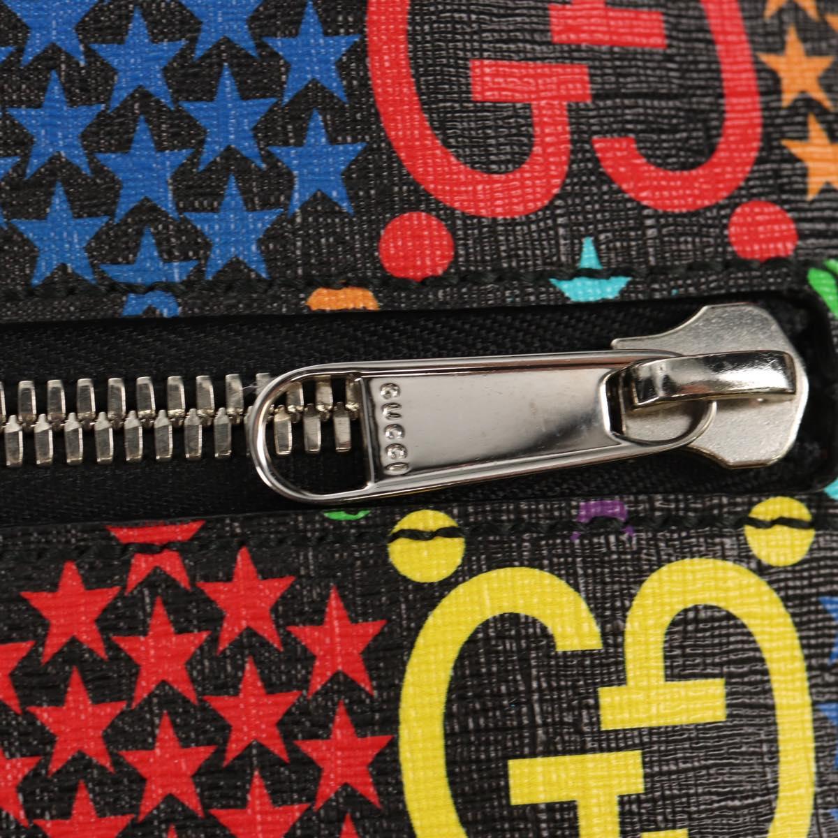 GUCCI GG Psychedelic Boston Bag PVC 2way Multicolor Silver 587866 Auth 147573SAM