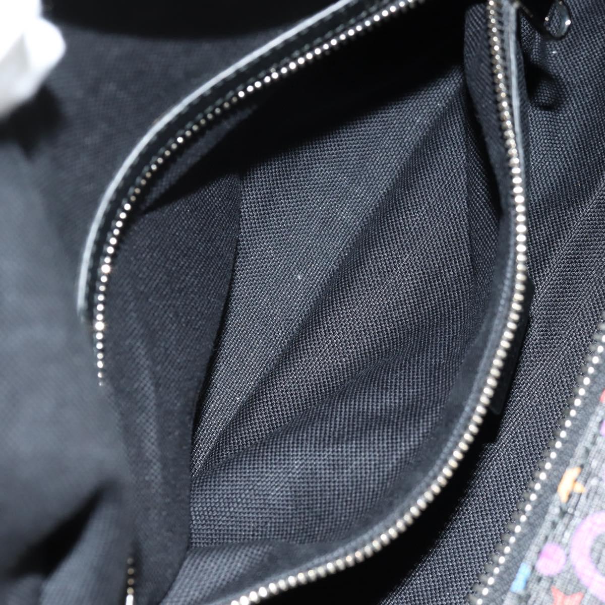 GUCCI GG Psychedelic Boston Bag PVC 2way Multicolor Silver 587866 Auth 147573M