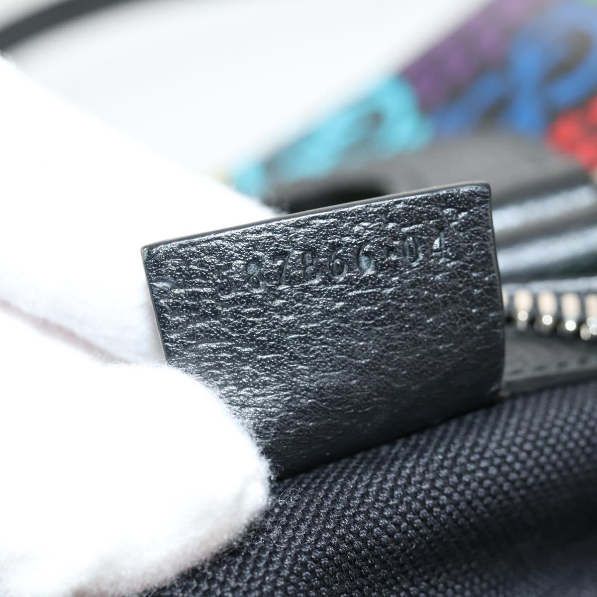 GUCCI GG Psychedelic Boston Bag PVC 2way Multicolor Silver 587866 Auth 147573M