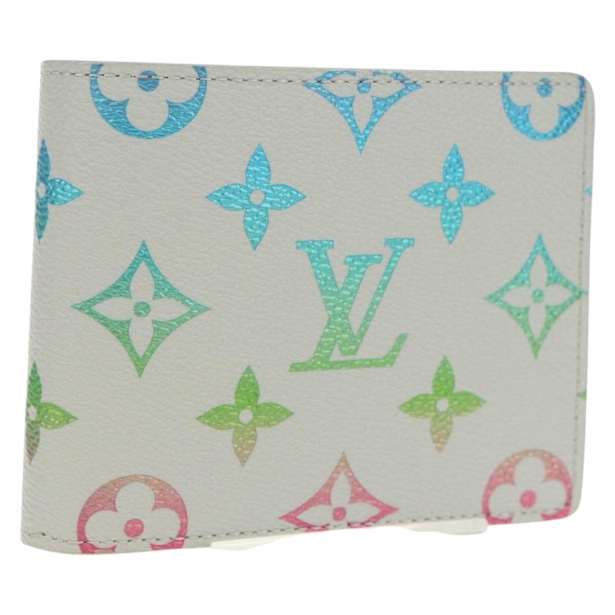 LOUIS VUITTON Multicolor Portefeuille Slender Wallet Gray M14354 LV Auth 147576SAM