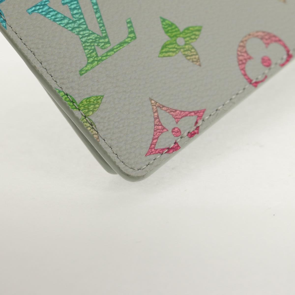 LOUIS VUITTON Multicolor Portefeuille Slender Wallet Gray M14354 LV Auth 147576SAM