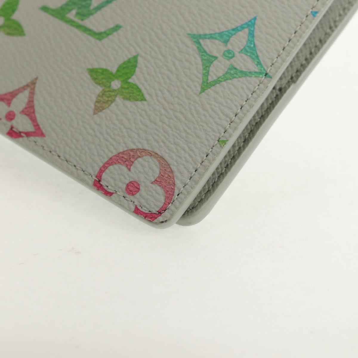 LOUIS VUITTON Multicolor Portefeuille Slender Wallet Gray M14354 LV Auth 147576SAM