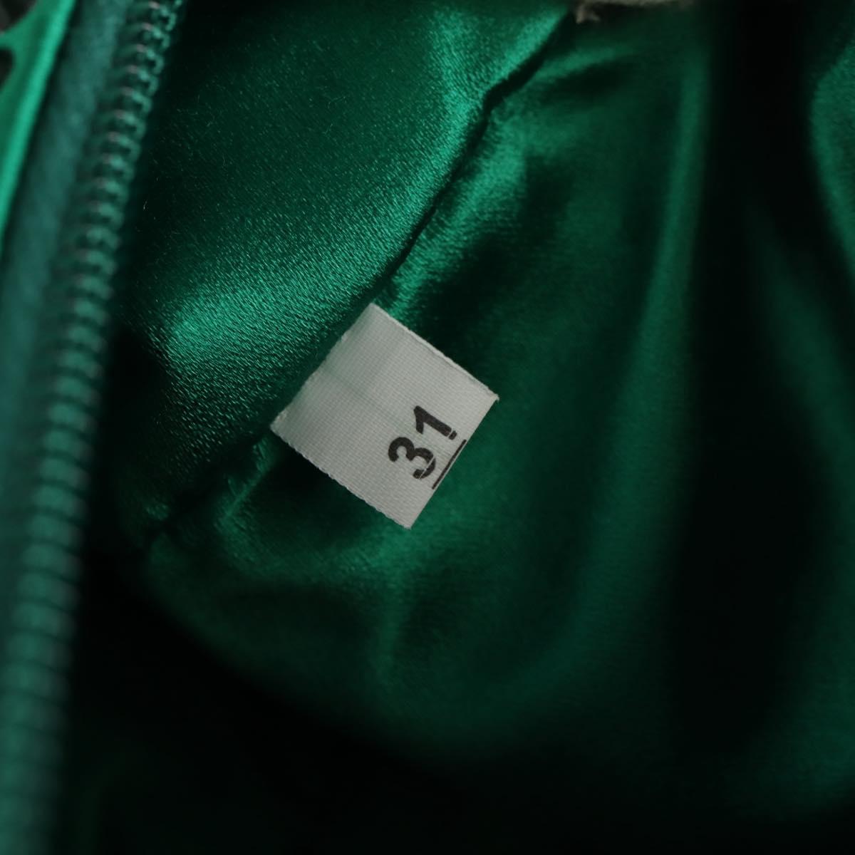 PRADA Shoulder Bag Sequin Green Silver Auth 147577SM